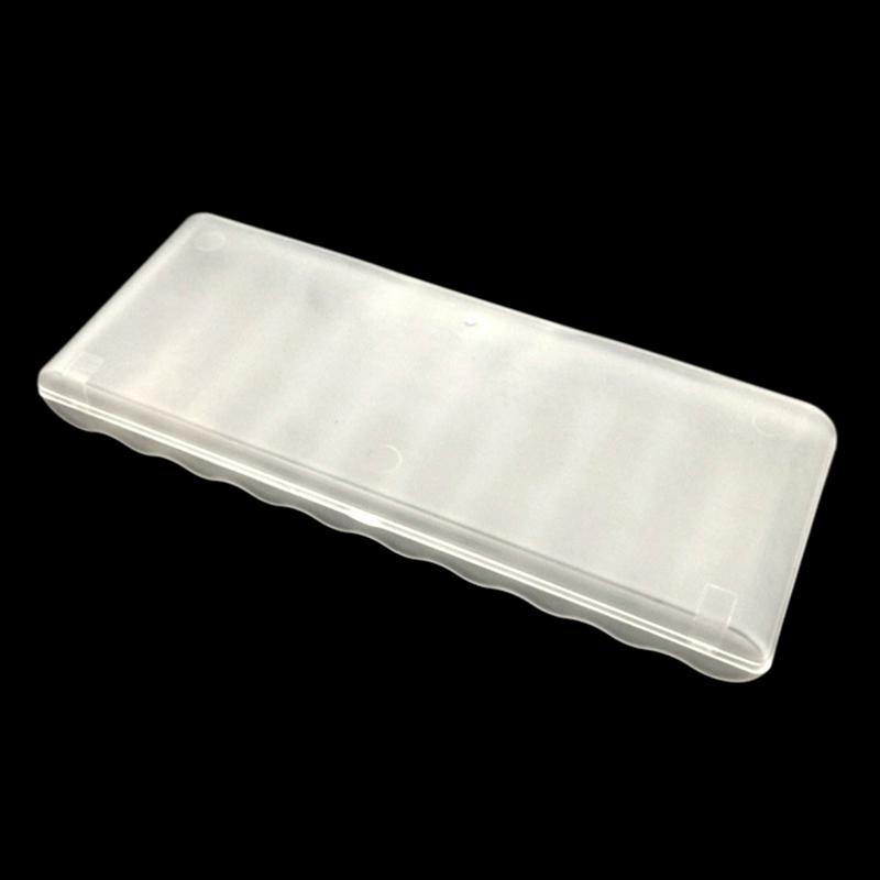 10 Khe Trắng Trong Suốt Pin Nhựa Hộp Bảo Quản Hộp Đựng Cứng Giá Đỡ Dành Cho Pin AAA/AA/18650 Người Tổ Chức Phụ Kiện