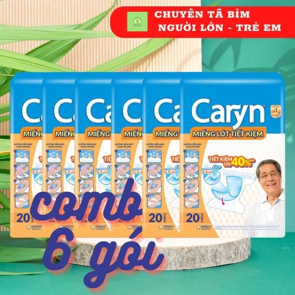 COMBO 6 GÓI MIẾNG LÓT TIẾT KIỆM CARYN 20 MIẾNG