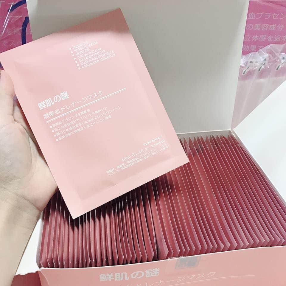 Mặt Nạ Nhau Thai Cuốn Rốn ️Mặt Nạ Tế Bào Gốc️ Mask Nhau Thai Cừu Rwine Beauty Stem Cell Placenta Nhật Bản