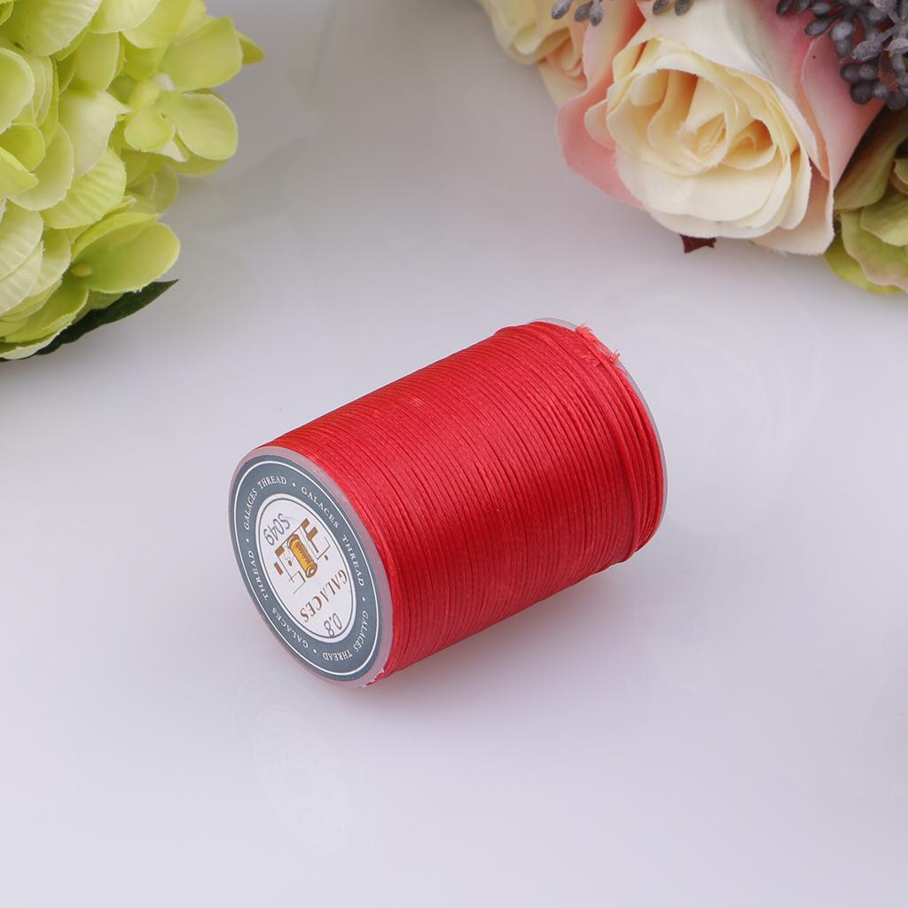 2 Rolls 150D Flat Polyester Waxed Thread for Leather Craft DIY