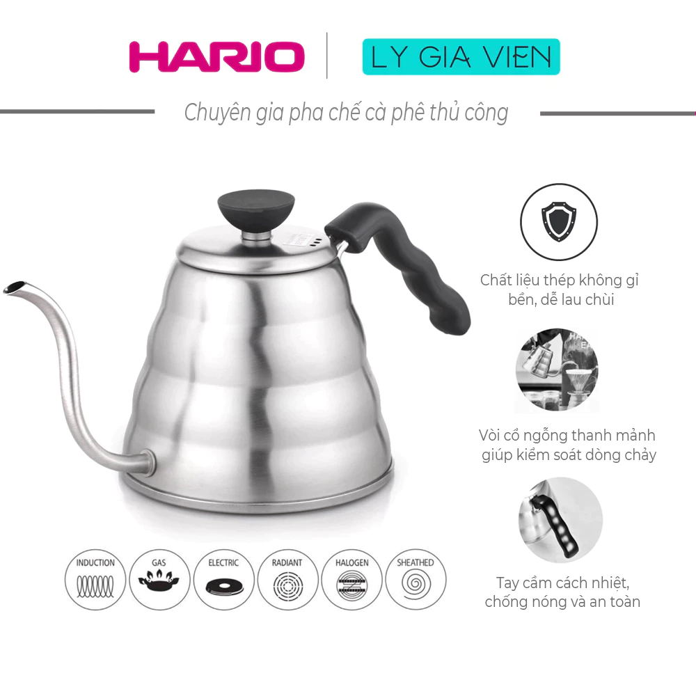 Ấm Pha Cà Phê Hario V60 Drip Kettle Bouno