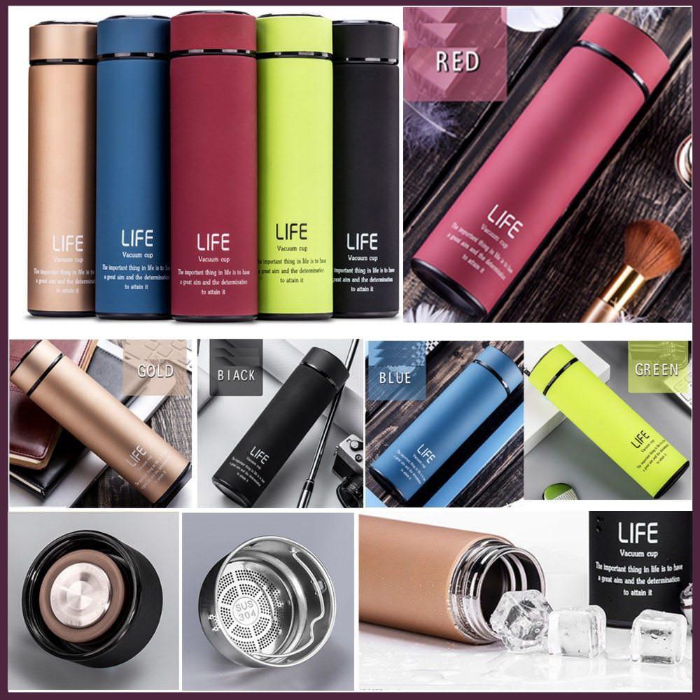BÌNH GIỮ NHIỆT LIFE 500ML RUỘT INOX ĐỦ MÀU
