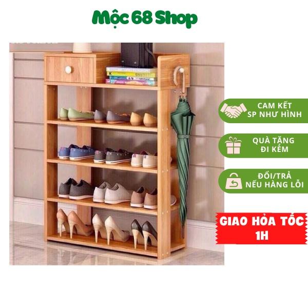 Tủ giày gỗ - kệ giày gỗ 5 tầng đa năng gỗ ép cao cấp kích thước 60*24*85cm