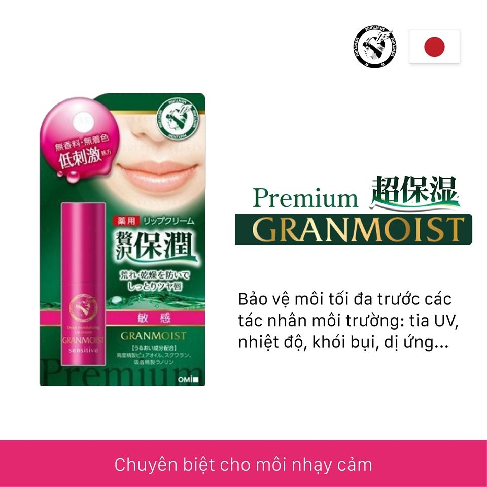 Son Dưỡng Ẩm Chuyên Biệt Cho Môi Nhạy Cảm Omi Granmoist Lip Sensitive