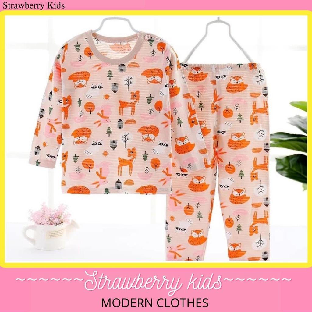 Bộ Dài Tay Cho Bé Gái Từ 10-25kg Cotton Tre Quảng Châu Loại 1