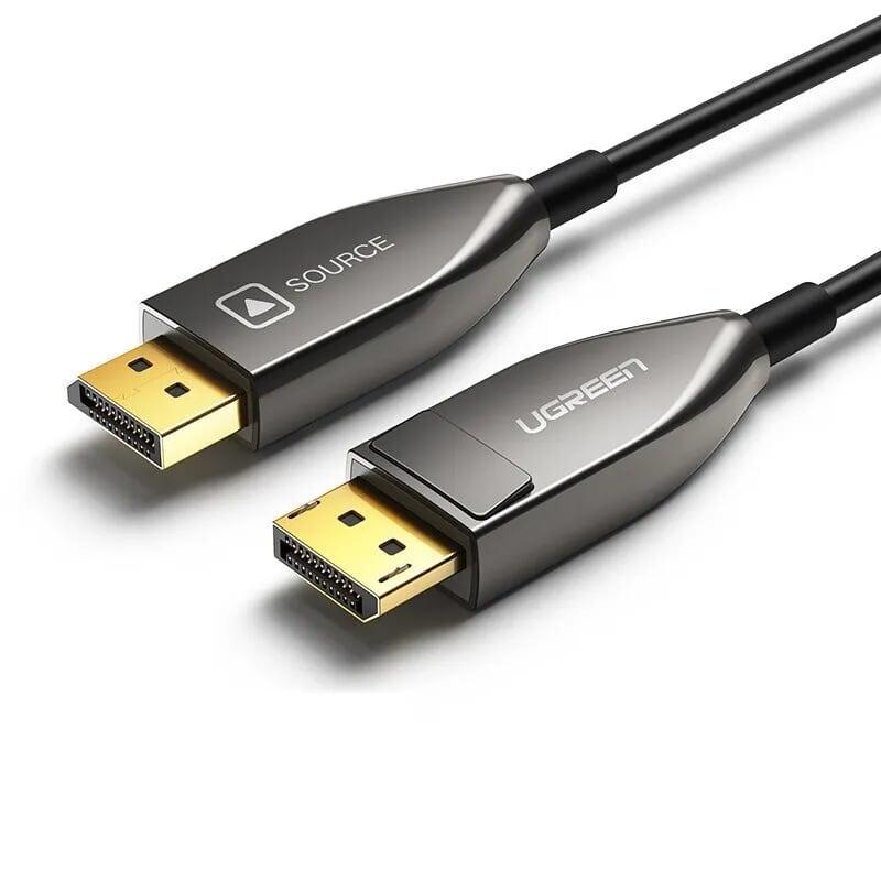 Ugreen UG60270ED027TK 10M Màu Đen DisplayPort 1.4 Optical fiber Male to Male cable 4K @144 Hz - 8K@ 60Hz - HÀNG CHÍNH HÃNG