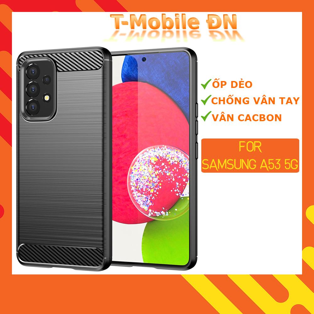 Ốp lưng dành cho Samsung A53 5G ốp silicone mềm Carbone phay xước chống sốc chống vân tay