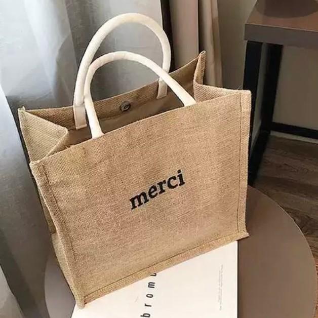 Túi cói Merci đi du lịch đi chơi thời trang TX02