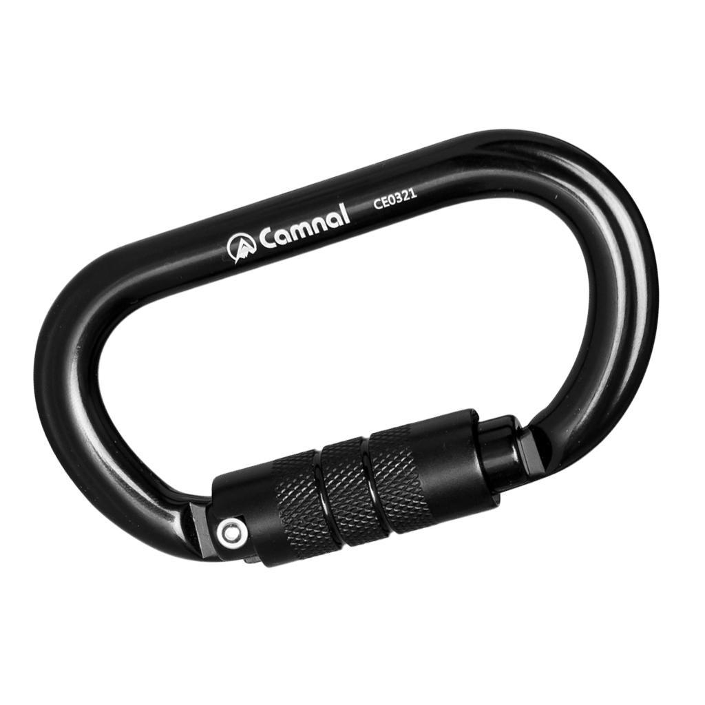 5pcs 25KN Aluminum Climbing Carabiner D Type Multicolor