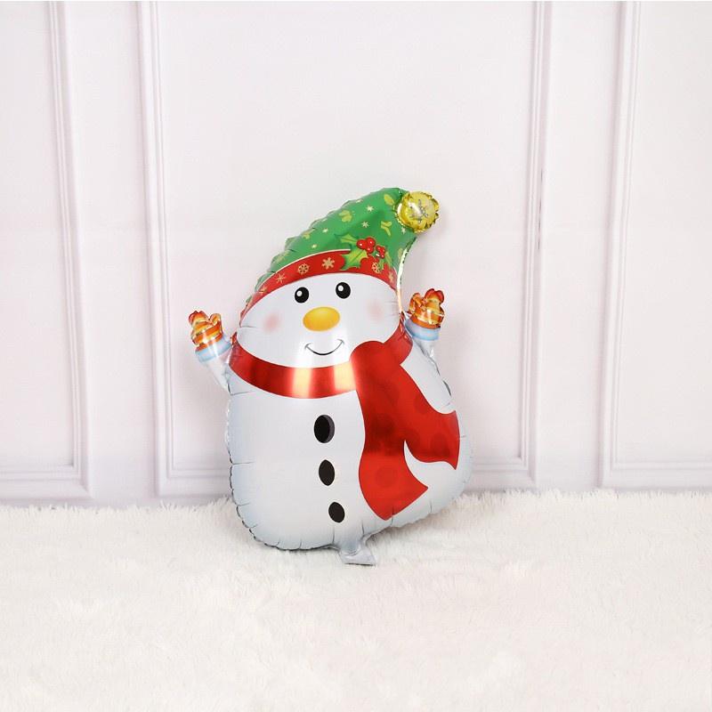 Bong Bóng Nhôm Hình Người Tuyết / Ông Già Noel Dễ Thương Dùng Trang Trí Tiệc Giáng Sinh