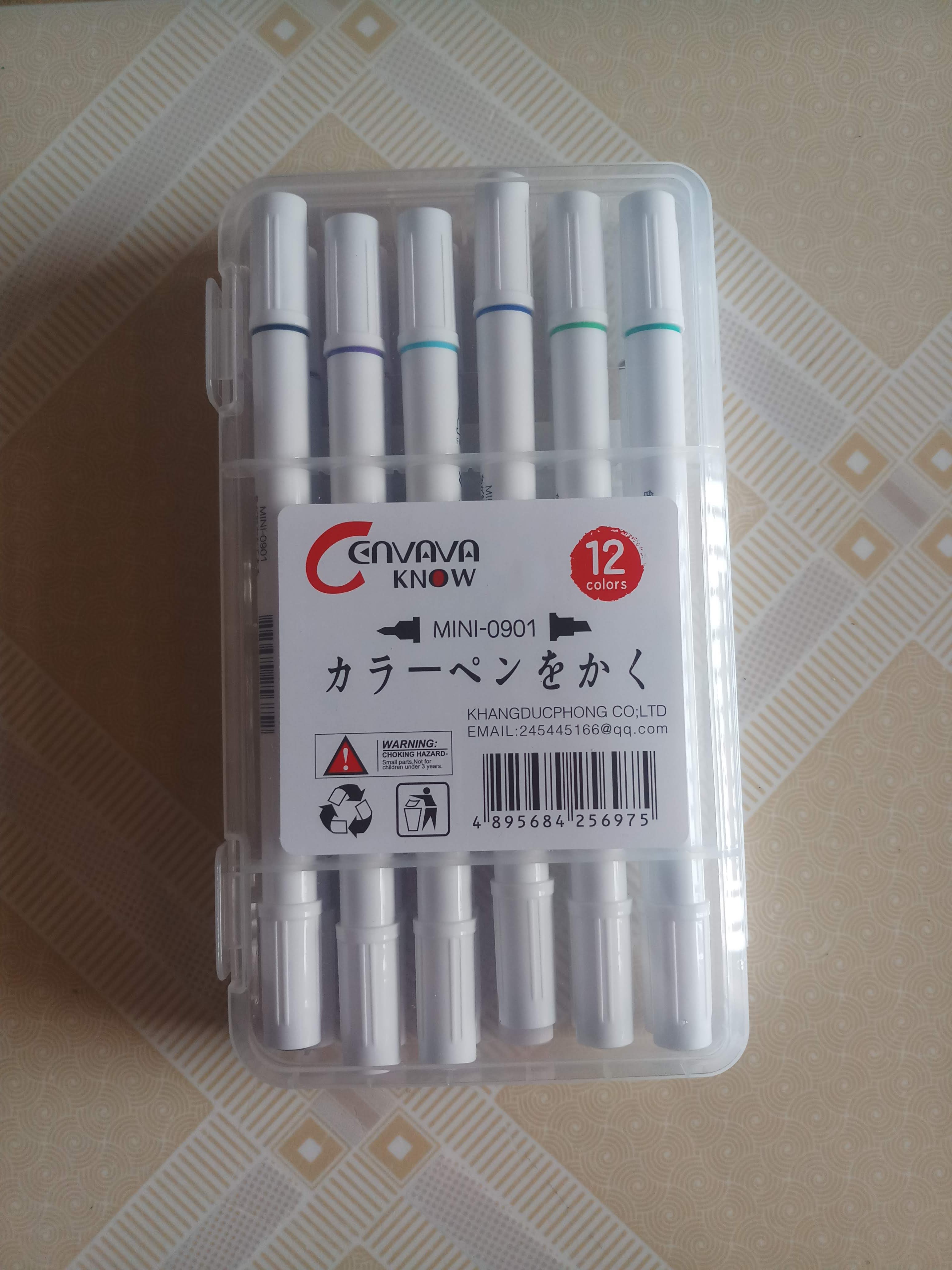 Bút lông 2 đầu Marker Cenvava mini-0901