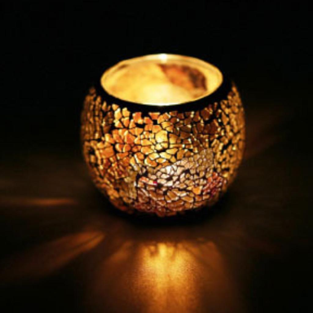 5Pcs Moroccan Mosaic Glass Votive Tea Light Holder Candelabra Candlestick Set A