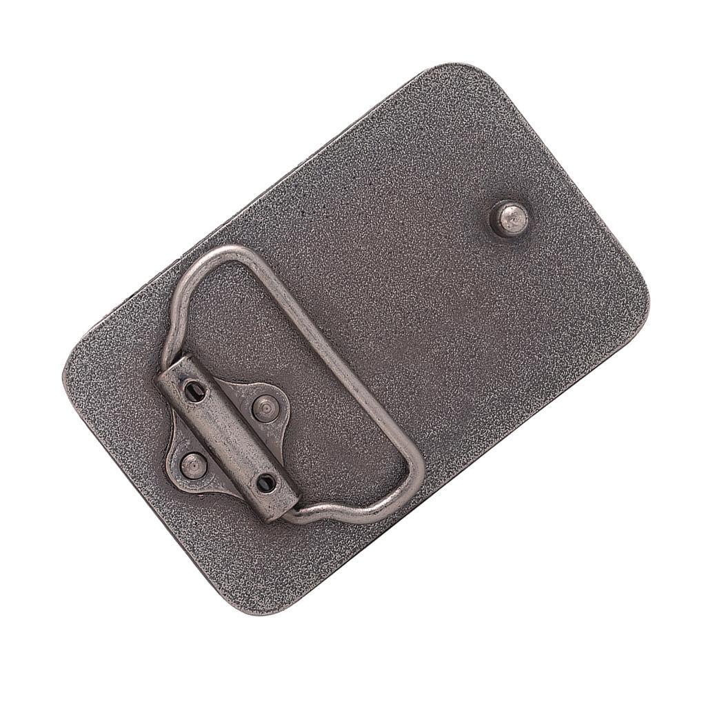 Western Vintage Rectangle Zinc Alloy Rodeo Belt Buckle Novelty Antique Charm
