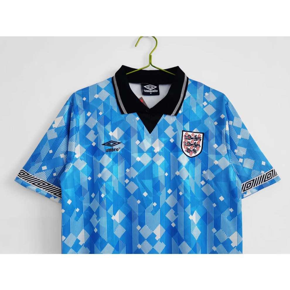 Áo Bóng Đá Retro Tuyển Anh 1990 - Sân Khách bản cao cấp vải Cotton Polyester