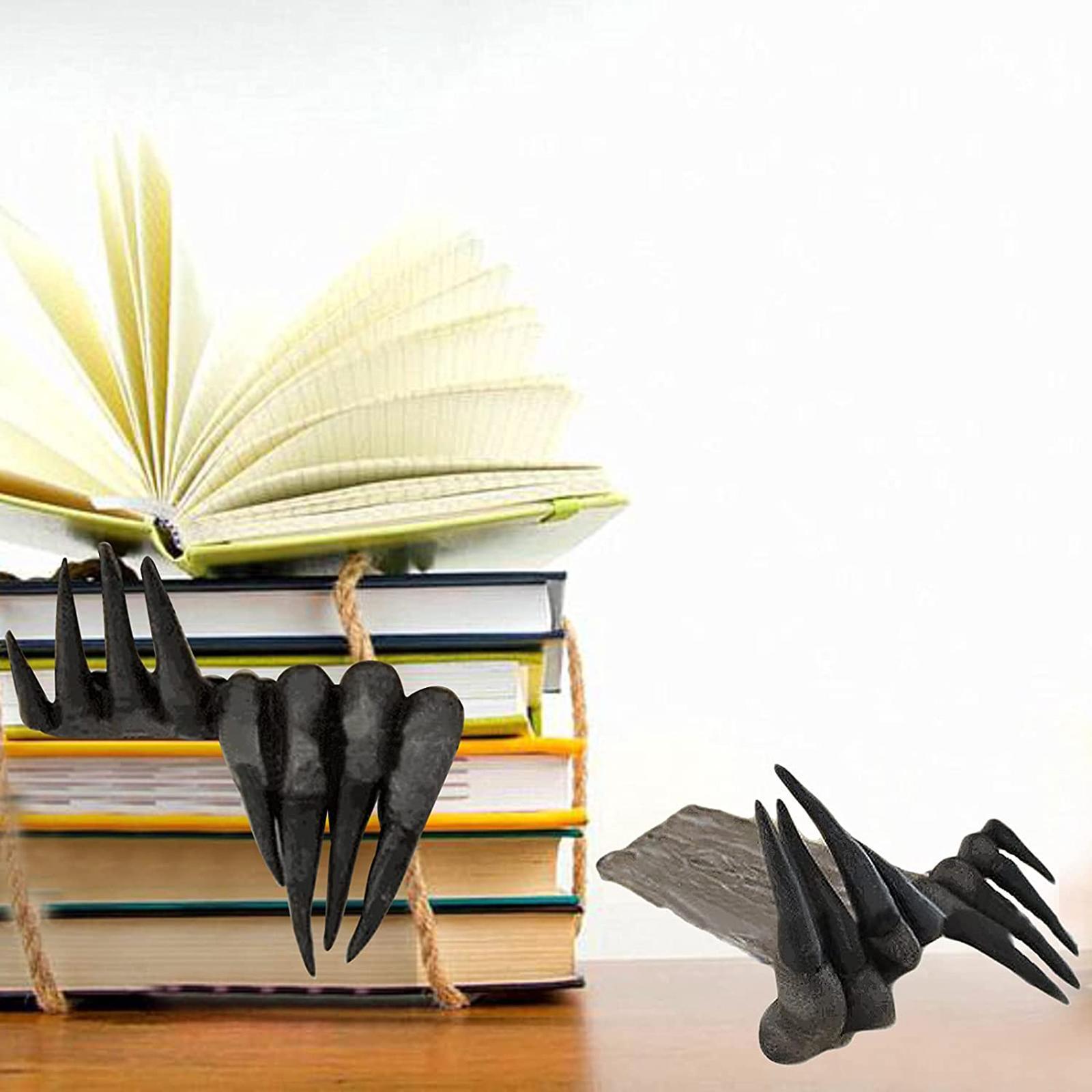 3pcs 3D Devil's Hand Bookmark Statue Stationery Gift Bookshelf Ornaments