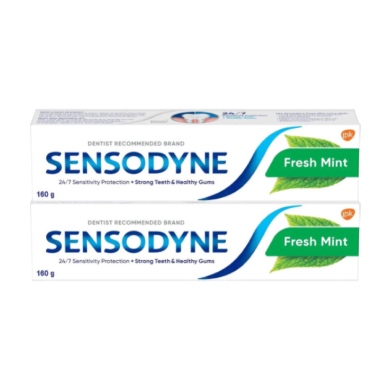 [Bộ 2] Kem Đánh Răng Bạc Hà Sensodyne Freshmint 160g/tuýp