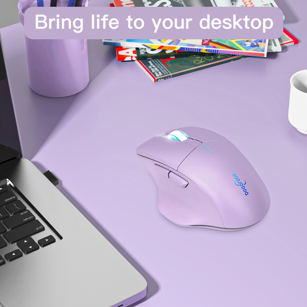 M09 - Chuột Không Dây Bluetooth 4000DPI Máy Tính USB 2.4GHz Ergonomic Scrolling Hiển Thị Pin Thích hợp cho game