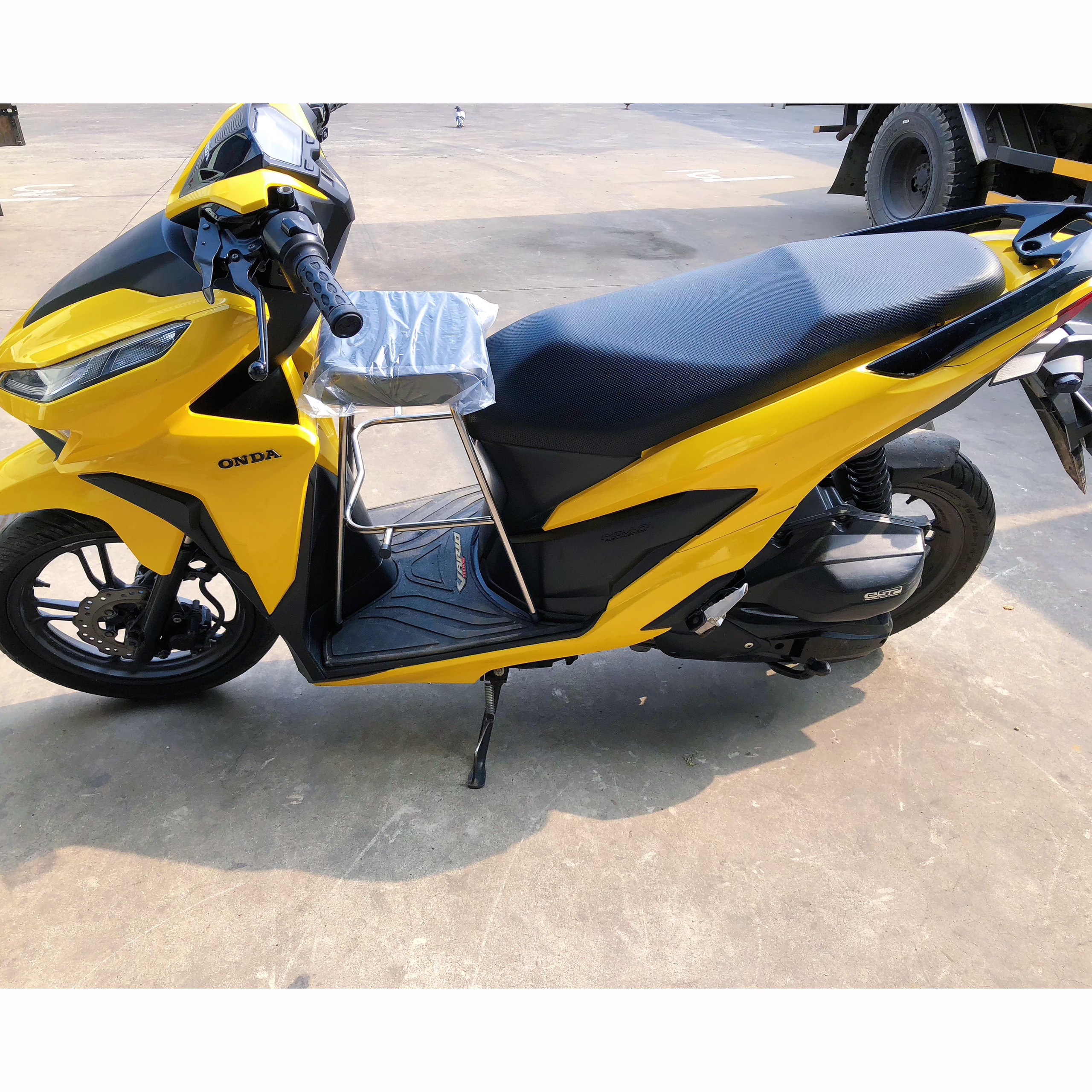 Ghế ngồi xe máy cho bé - Yên Nệm, Không Tựa, An Toàn Cho Bé đi xe , GHẾ ĐÔN GA INOX YÊN NỆM ĐEN