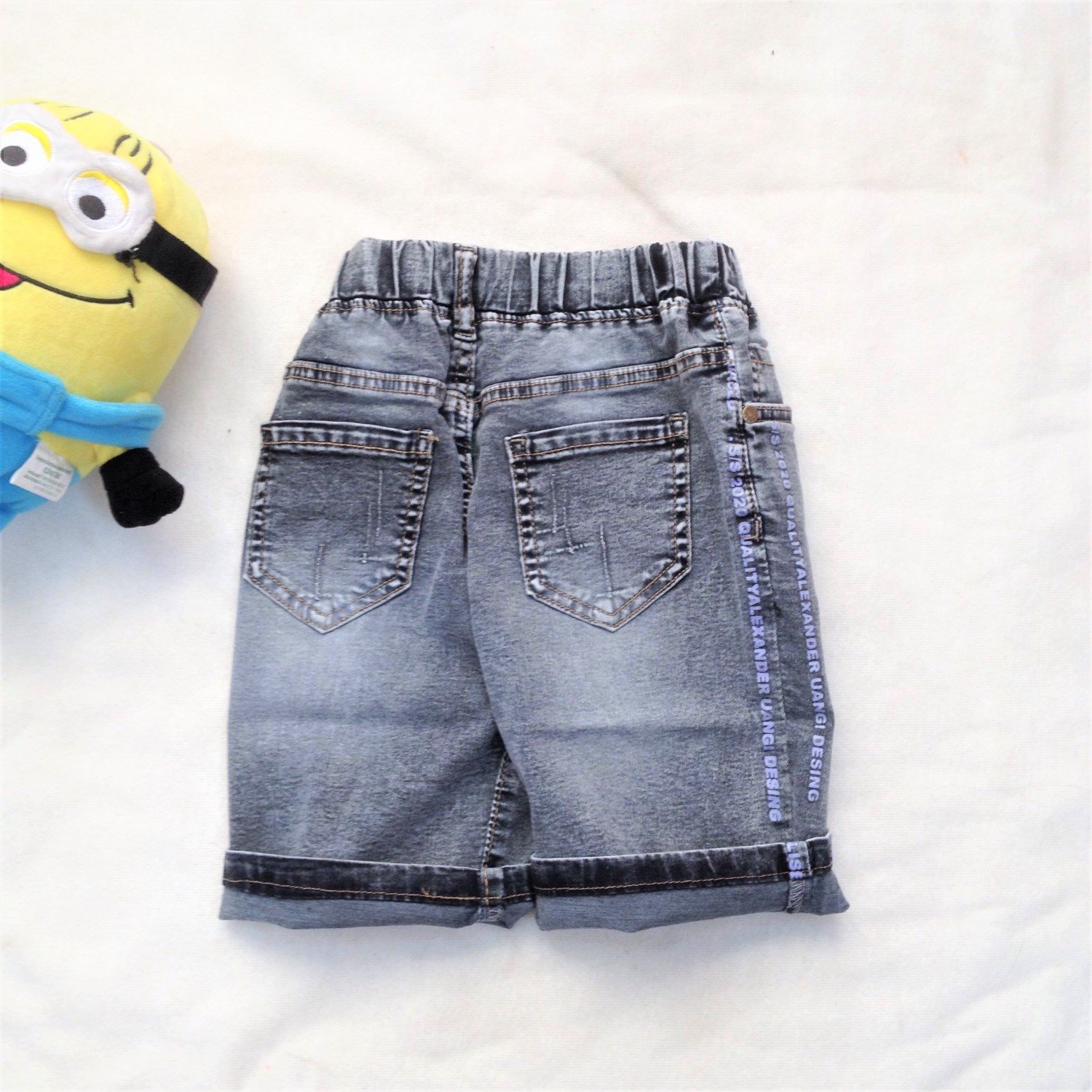 Q0003016 Quần jean lửng phom ôm body, jean thun co giãn cho bé trai từ 4-8 tuổi