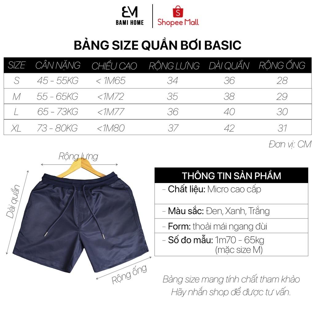 Quần bơi nam cao cấp BAMIHOME chất Polyester mềm mại thoải mái và nhanh khô QB01