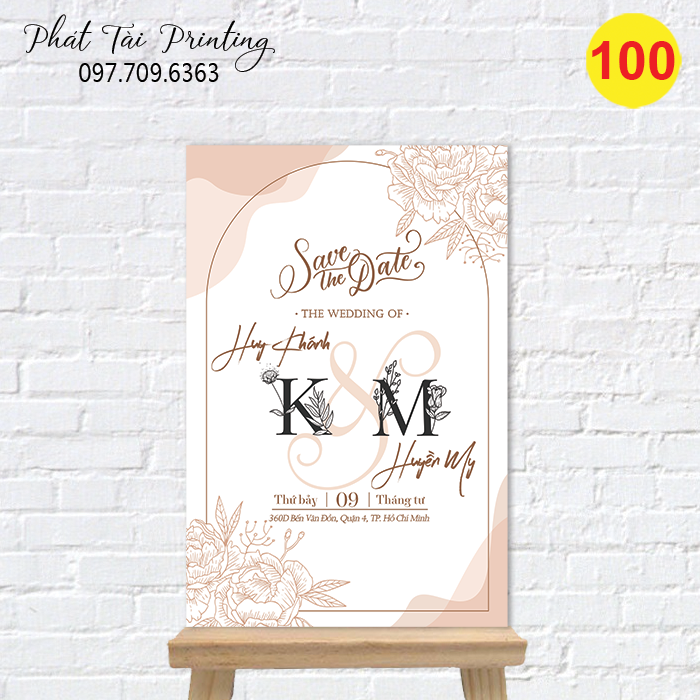 Bảng Welcome trang trí đám cưới MS 100