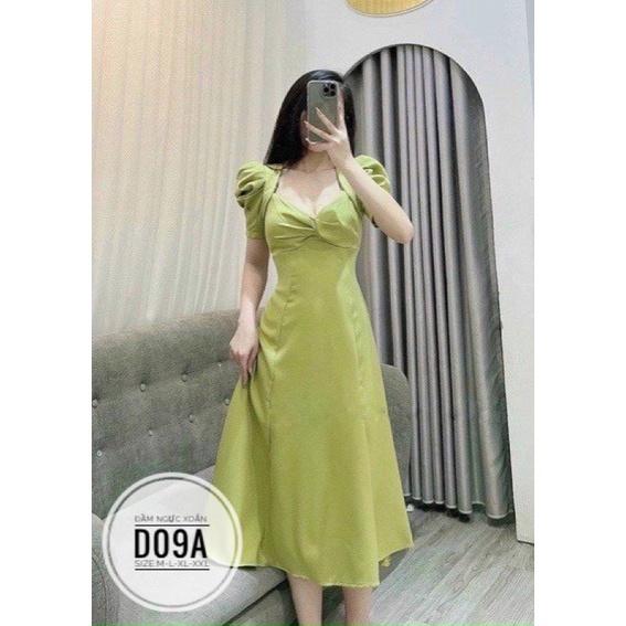 Bigsize.thạnh xuân BIGSIZE Đầm tay phồng D09A 50-90kg