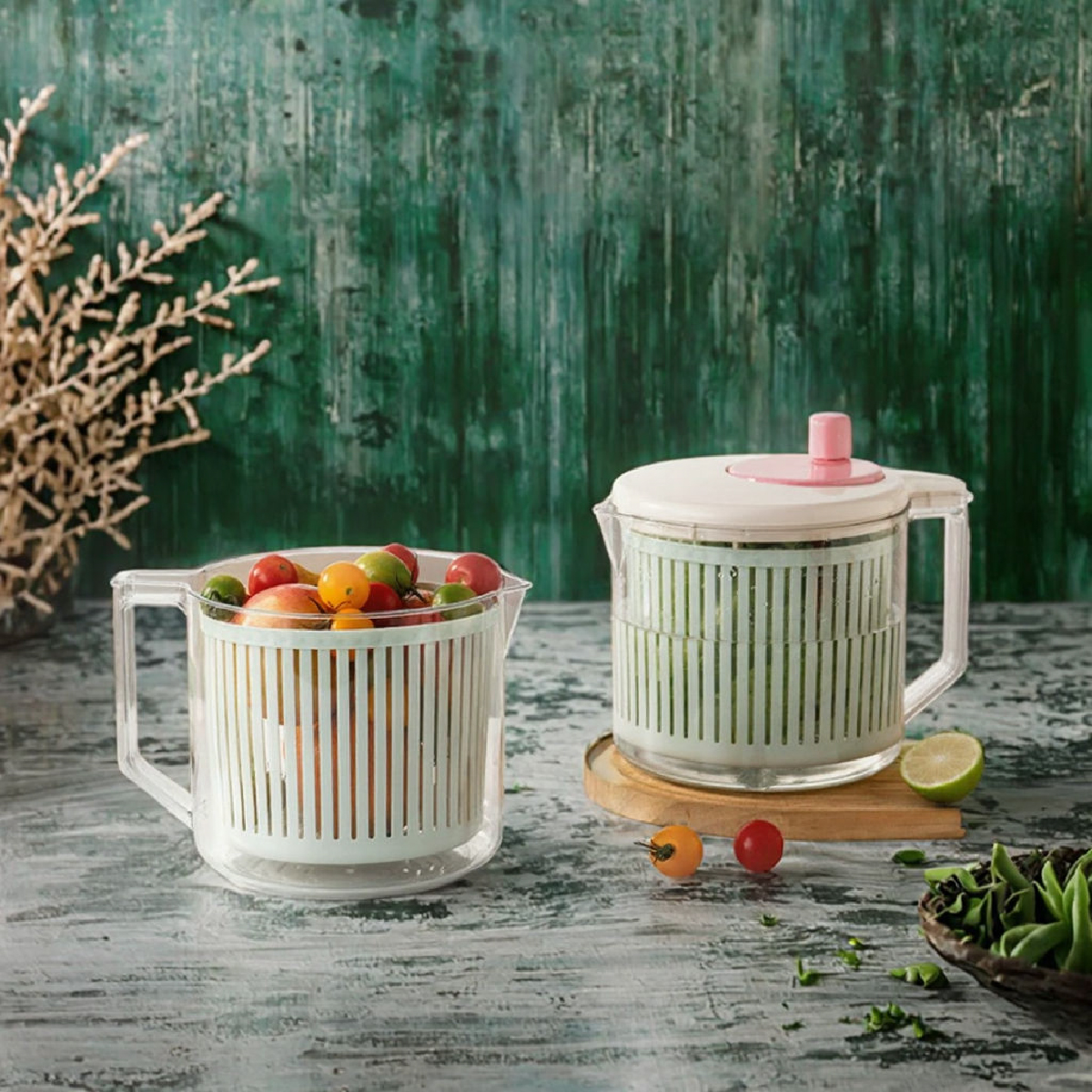 Rổ quay rau Lebenlang RR01, rổ quay rau củ quả 2.5L, rổ rửa rau đa năng nhựa pp cao cấp - hàng chính hãng