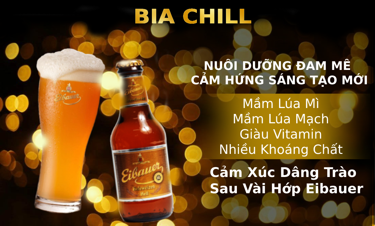 Thùng Quà Bia Thầy Tu EIBAUER HEFEWEIZEN HELL 5.2% - Bia Tươi Men Sống Thượng Hạng - Bia Đức Nhập Khẩu Chính Hãng