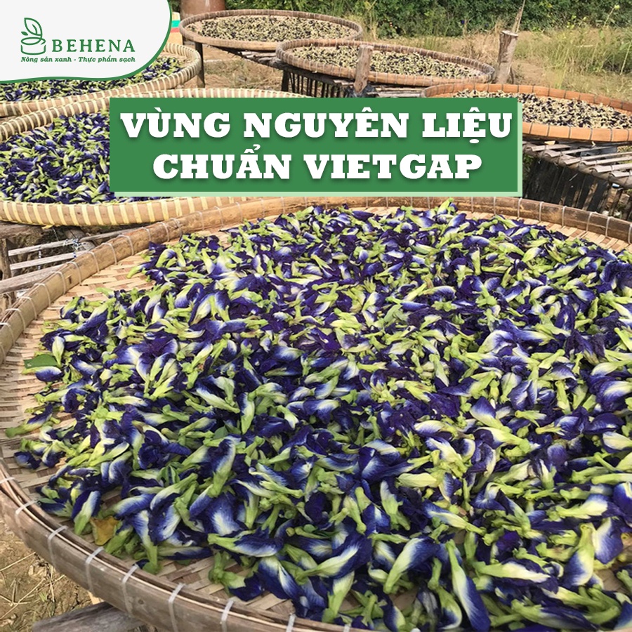 Bột Hoa Đậu Biếc nguyên chất BEHENA không chất bảo quản - an toàn - nguyên liệu tạo màu - làm bánh hộp 50g_Minh Anpha