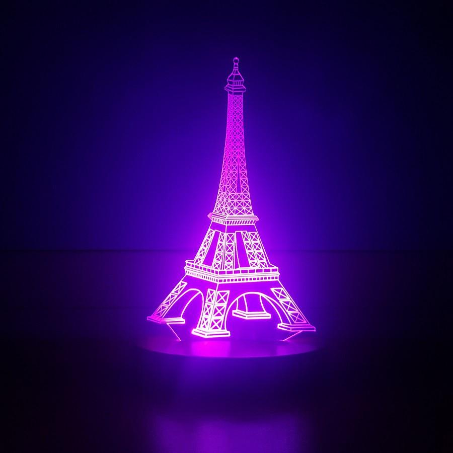 Đèn Led 3D 16 Màu ️ Đèn Ngủ Trang Trí Mẫu Tháp Eiffel Siêu Bền Đẹp