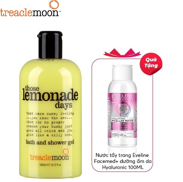 [ Tặng nước tẩy trang 100ml ] Gel tắm hương chanh Treaclemoon 500ml