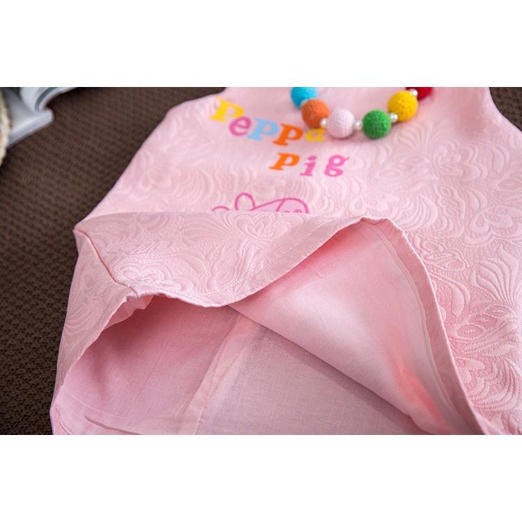 Váy lợn hồng xinh xắn chất vải gấm có cotton bên trong cho bé gái