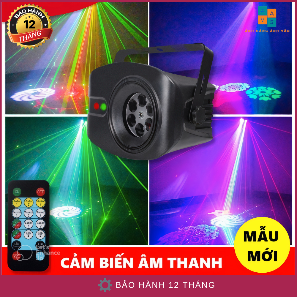 Đèn Laser 2 Cửa Kết Hợp Moving Led 6 Mắt - Nháy theo nhạc | Đèn Laser Phòng Bay| Phòng Karaoke| Sân Khấu Vũ trường