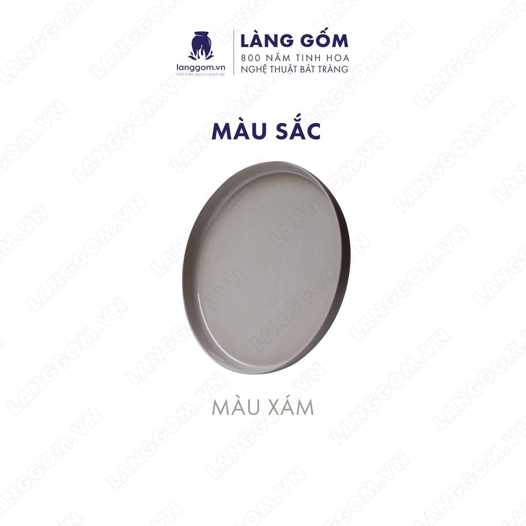 Đĩa gốm sứ cao cấp đựng bánh kẹo kiểu lòng chảo - Gốm sứ Bát Tràng