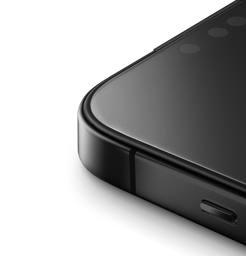 Kính Cường Lực Cho iPhone 17/ 17 Air/ 17 Pro/ 17 Pro Max UNIQ OPTIX COVEX VIVID Clear Trong Suốt Viền Đen Độ Dày 0.33mm Hàng Chính Hãng