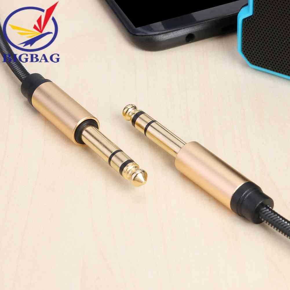 Dây Cáp Âm Thanh Bện Sợi Nylon Dài 1.8m Chuyển Đổi Từ Giắc Cắm 6.35mm Sang Giác Cắm 6.5mm