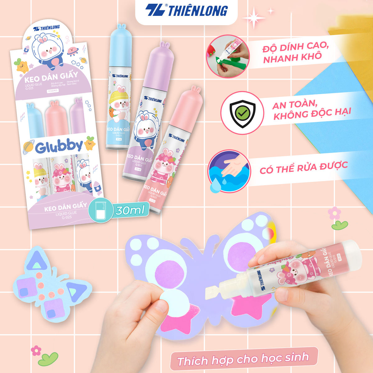 Keo dán giấy - Glubby Liquid Glue Thiên Long G-025