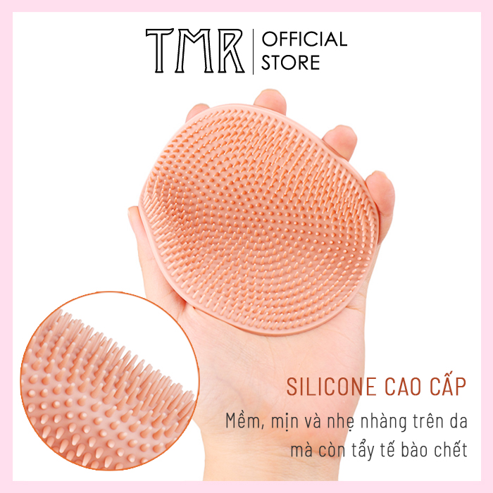 Miếng Pad Tắm Tẩy Tế Bào Chết Silicone Cao Cấp 11cm TMR SC11, nhẹ nhàng làm sạch trên da, giúp da mịn màng