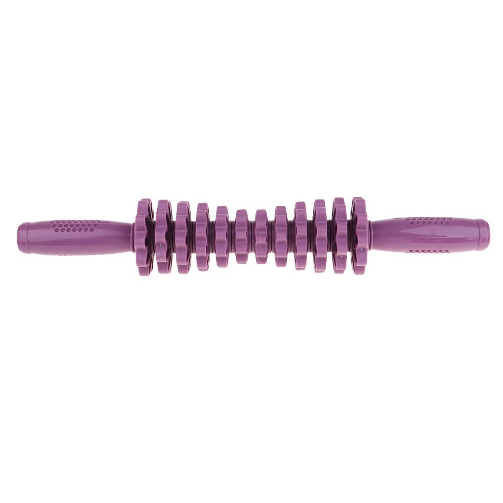 Multi-Functional Massage Roller Stick Back Neck Calf Leg Massager Purple