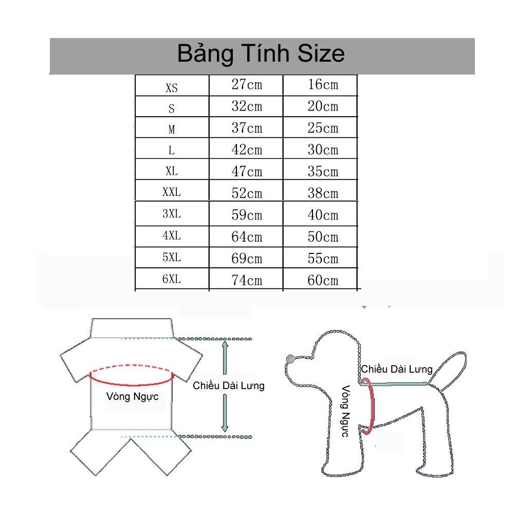 Quần Áo Thú Cưng, áo hoodie dành cho chó mèo, có từ size xs-6xl, A20