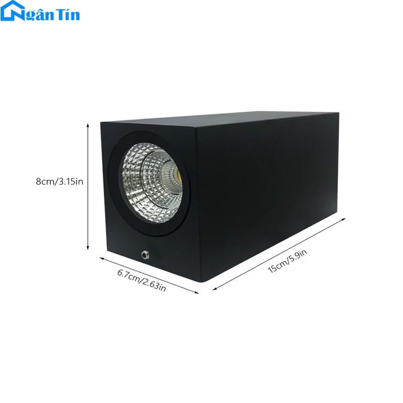 Đèn Led treo tường gắn tường ngoài trời hình hộp 2 đầu VNT612A