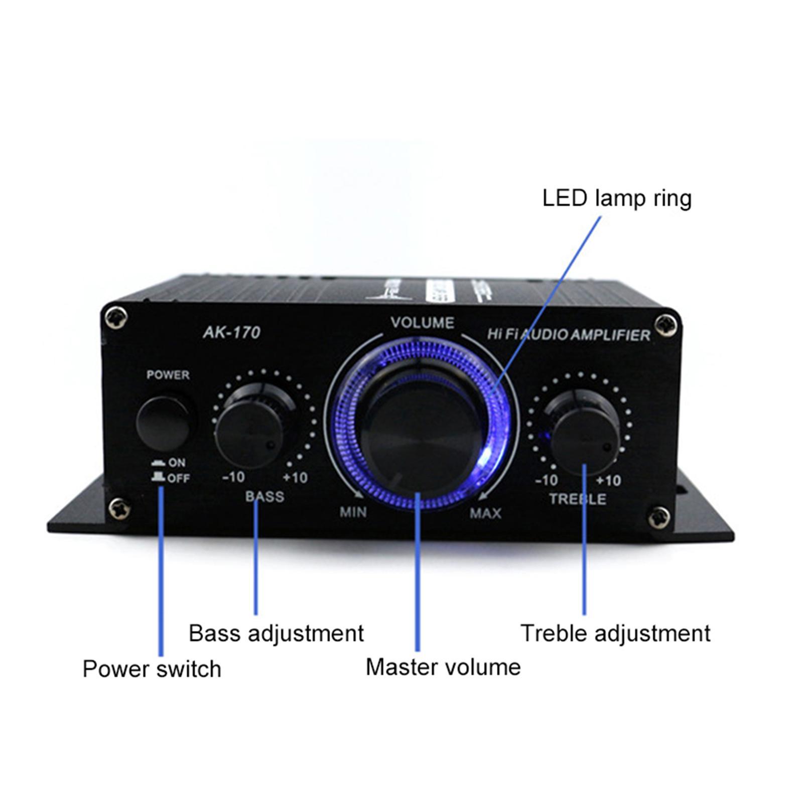 Surround Sound Mini  Sound  Amp Speaker  12V FM USB