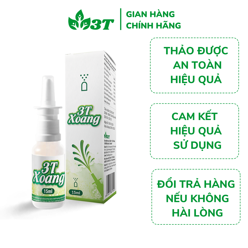 Xịt Mũi Thảo Dược 3T Xoang Dứt Điểm Ngạt Mũi, Viêm Mũi Dị Ứng, Viêm Xoang Cấp Và Mãn Tính