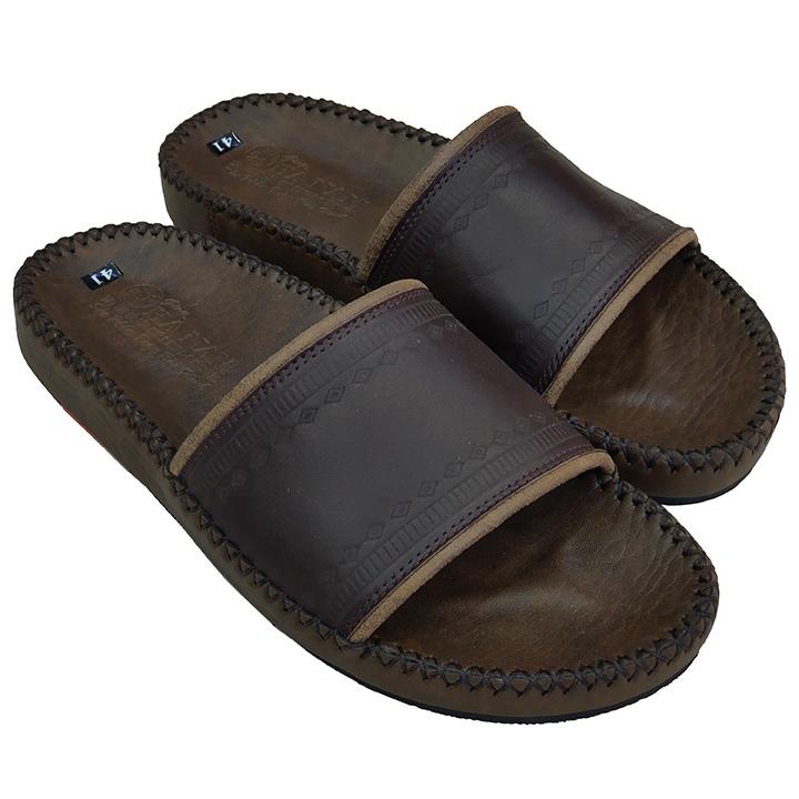 Dép Nam Quai Ngang HÀ NAM Da Bò Thật Cao Cấp DNA2074c