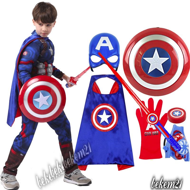 Bộ đồ chơi Hóa Trang Marvel Nhân Vật Đội Trưởng Mỹ Độc Đáo Cho Ngày Halloween,sinh nhật