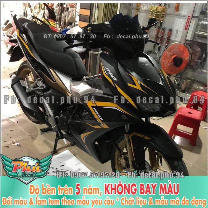 Tem rời Winner X đen nhám chỉ vàng