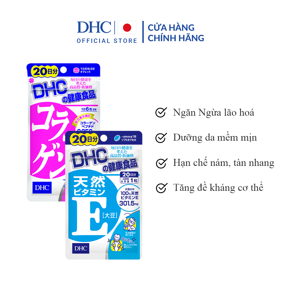 Combo Viên Uống DHC Đánh Thức Tuổi Xuân (VitaminE & Collagen)