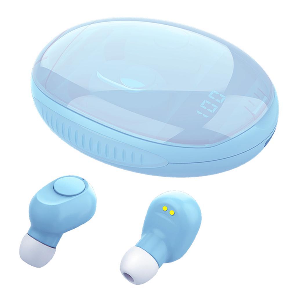 True Wireless Bluetooth Earphones Earbuds Headphones w/Charging Case Blue