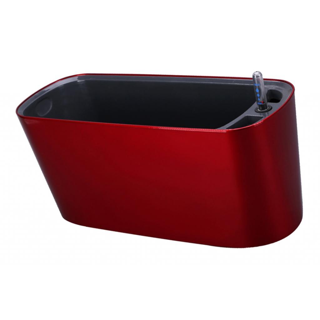 Self Watering Planter Flower Pot Indoor Outdoor Home Garden Decor Red