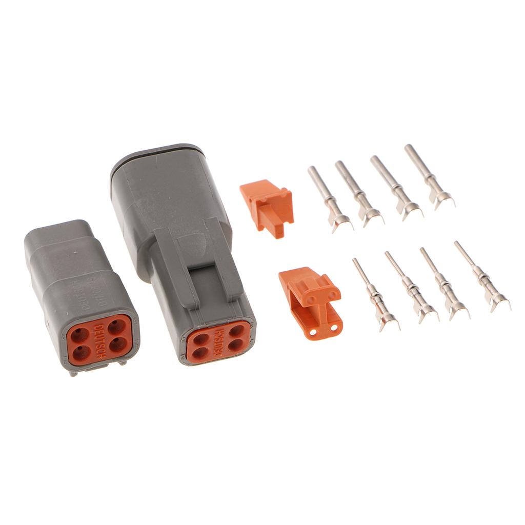1 Set Waterproof Electrical Wire Cable 4Pin Way Connector Plug Terminal Kit